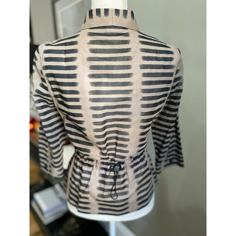 Akris Punto Drawstring Waist Button Down Shirt 8 - Picture 5 of 9